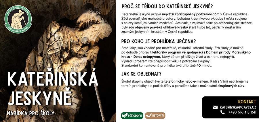 Kateřinská jeskyně – pro školy